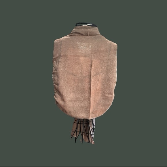 2 WOMENS SCARF WRAPS IN TURQUOISE & TAN. - Picture 4 of 9